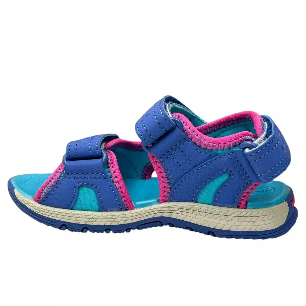 Merrell Toddler Girls Sport Sandal Size 10 Purple/Aqua Adjustable Strap Open Toe